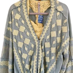 NWT Free People Top and Bralette combo in Seagram & Yellow, medium